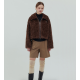 秋冬預訂｜MUAHMUAH COLLAR FUR ZIP-UP JACKET