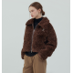 秋冬預訂｜MUAHMUAH COLLAR FUR ZIP-UP JACKET