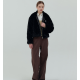 秋冬預訂｜MUAHMUAH COLLAR FUR ZIP-UP JACKET