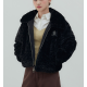 秋冬預訂｜MUAHMUAH COLLAR FUR ZIP-UP JACKET