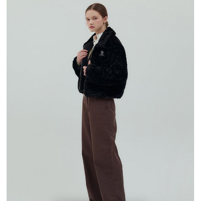 秋冬預訂｜MUAHMUAH COLLAR FUR ZIP-UP JACKET