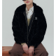 秋冬預訂｜MUAHMUAH COLLAR FUR ZIP-UP JACKET