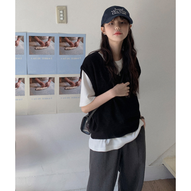 春季預訂|11色基本v領針織背心 春季預訂|11色基本v領針織背心