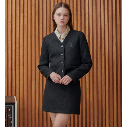 秋冬預訂｜MUAHMUAH CLASSIC TWEED JACKET + SHORT SKIRT SET
