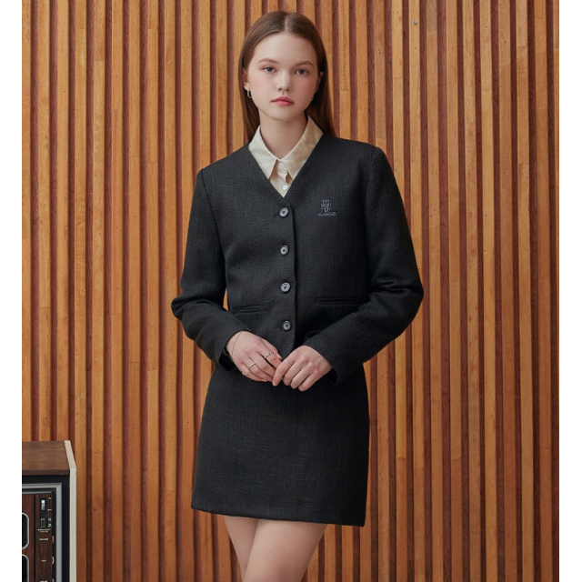 秋冬預訂｜MUAHMUAH CLASSIC TWEED JACKET + SHORT SKIRT SET