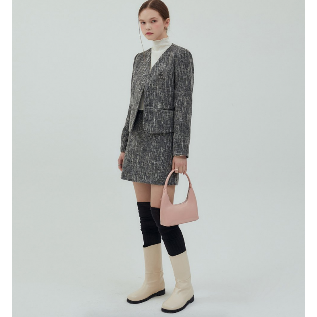 秋冬預訂｜MUAHMUAH CLASSIC TWEED JACKET + SHORT SKIRT SET
