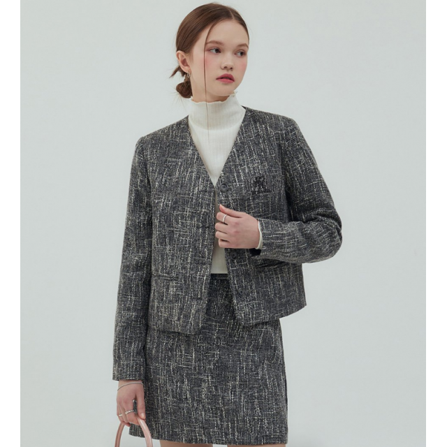 秋冬預訂｜MUAHMUAH CLASSIC TWEED JACKET + SHORT SKIRT SET