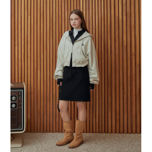 秋冬預訂｜MUAHMUAH A LINE COTTON REGULAR SKIRT
