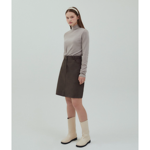 秋冬預訂｜MUAHMUAH A LINE COTTON REGULAR SKIRT