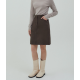 秋冬預訂｜MUAHMUAH A LINE COTTON REGULAR SKIRT