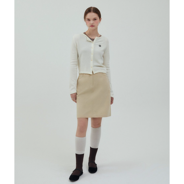 秋冬預訂｜MUAHMUAH A LINE COTTON REGULAR SKIRT