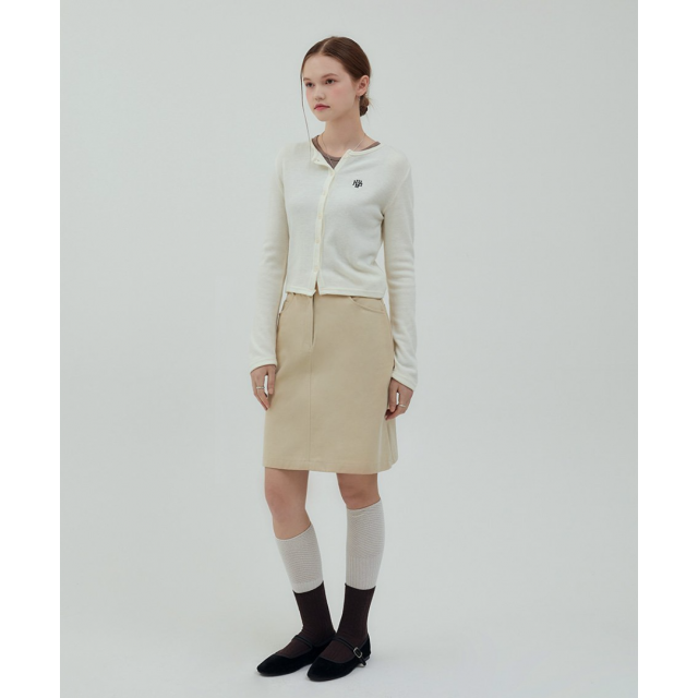 秋冬預訂｜MUAHMUAH A LINE COTTON REGULAR SKIRT