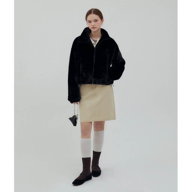 秋冬預訂｜MUAHMUAH A LINE COTTON REGULAR SKIRT