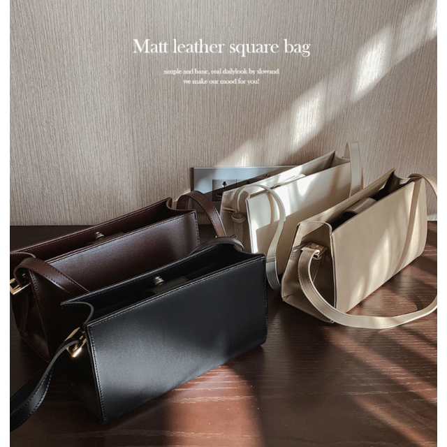 預訂｜SLOWAND MATT LEATHER SQUARE BAG (4 COLOR)
