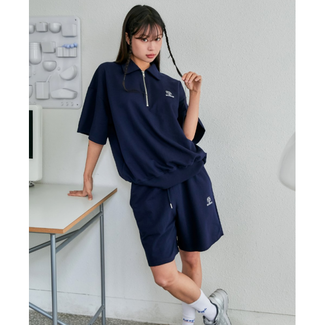 春季預訂|MUAHMUAH LOGO HALF ZIPUP HALF T-SHIRT 春季預訂|MUAHMUAH LOGO HALF ZIPUP HALF T-SHIRT