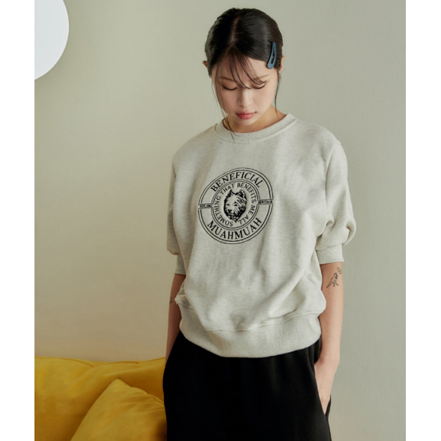 春季預訂｜MUAHMUAH STITCH HALF SWEATSHIRTS