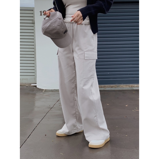 預訂｜SLOWAND 自家製 #SLOWMADE. Easy Wide Banding Cargo Pants (6 COLOR)