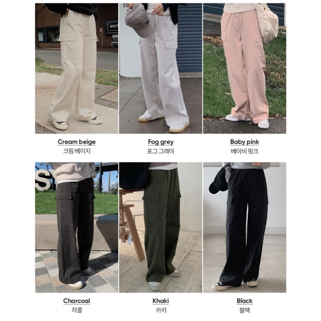 預訂｜SLOWAND 自家製 #SLOWMADE. Easy Wide Banding Cargo Pants (6 COLOR)