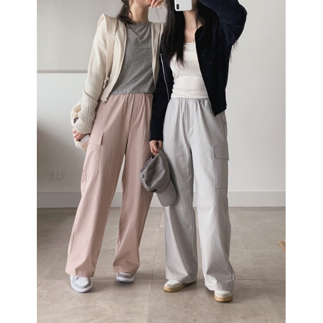 預訂｜SLOWAND 自家製 #SLOWMADE. Easy Wide Banding Cargo Pants (6 COLOR)