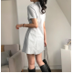 春季預訂｜恤衫修腰短袖連身裙