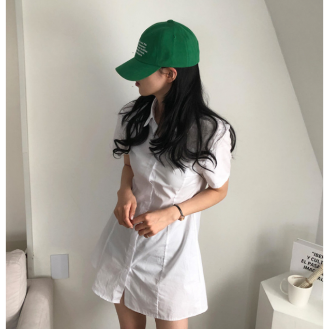 春季預訂｜恤衫修腰短袖連身裙