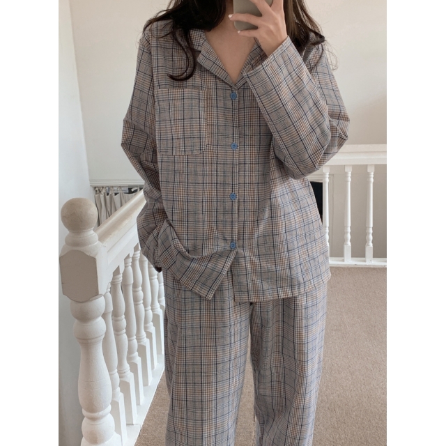 23S/S 預訂｜JUUNEEDU Pound Check Pajamas (3 COLOR)