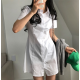 春季預訂｜恤衫修腰短袖連身裙