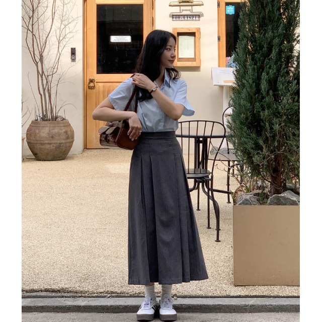 春季預訂｜純色基本短袖襯衫 (CROP / BASIC)