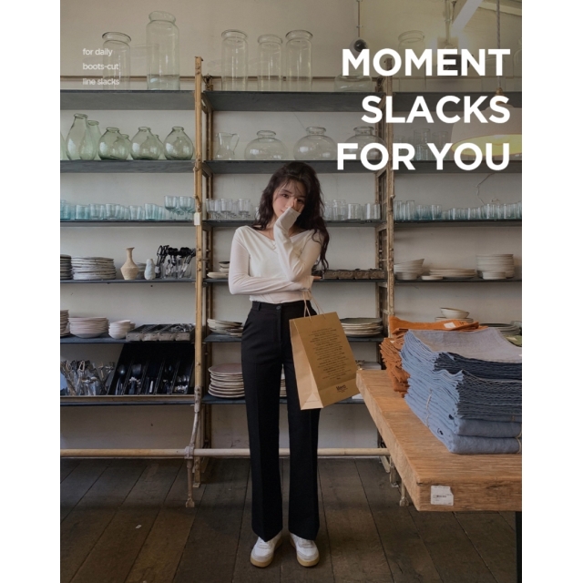 預訂｜SLOWAND 自家製 #SLOWMADE. Semi Boots-cut Slacks (3 COLOR)