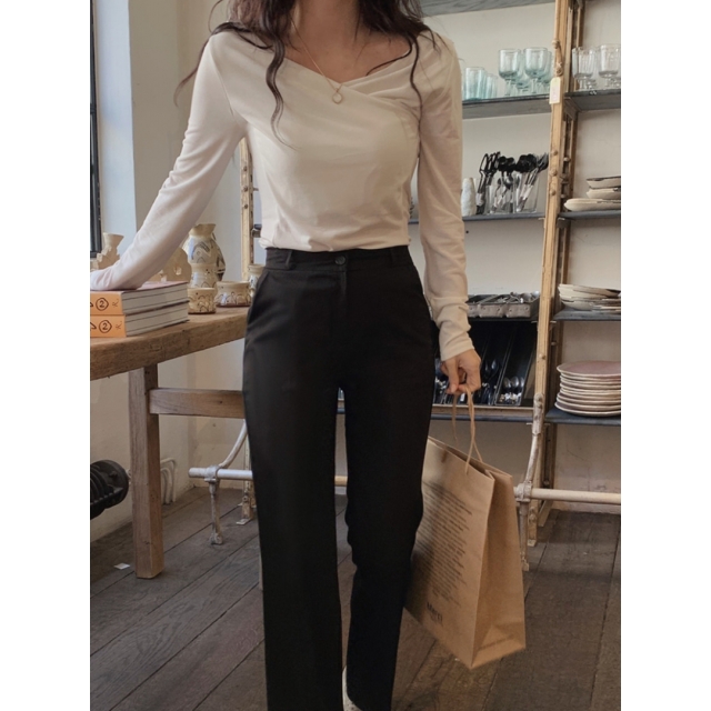 預訂｜SLOWAND 自家製 #SLOWMADE. Semi Boots-cut Slacks (3 COLOR)