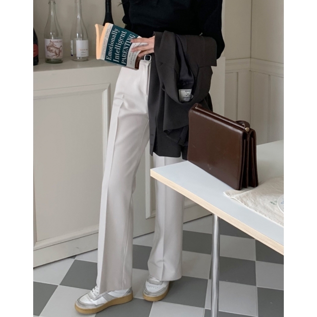 預訂｜SLOWAND 自家製 #SLOWMADE. Semi Boots-cut Slacks (3 COLOR)