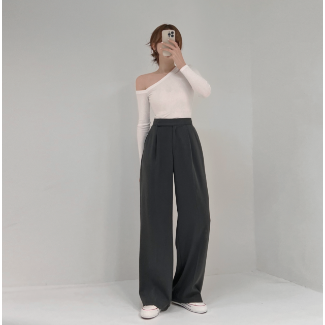 春季預訂|側釦專屬西裝寬褲子 (S-2XL, 3 LENGTH) 春季預訂|側釦專屬西裝寬褲子 (S-2XL, 3 LENGTH)