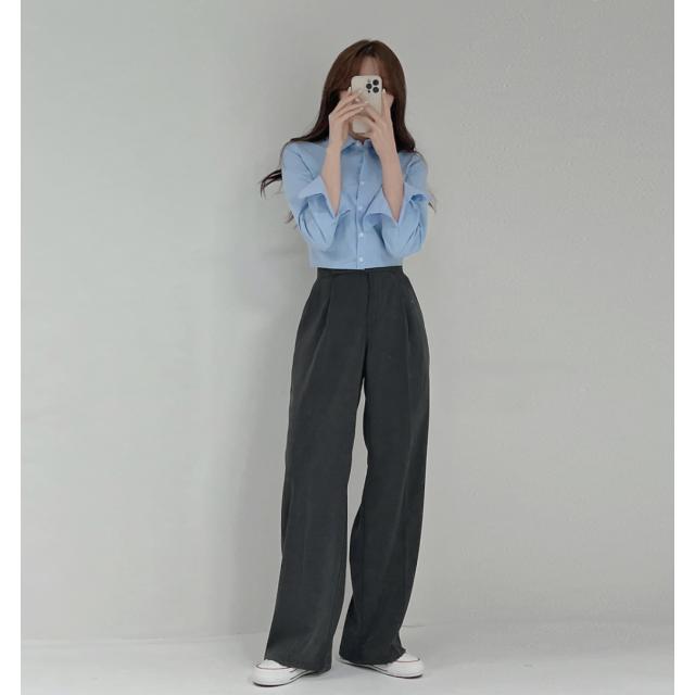 春季預訂|側釦專屬西裝寬褲子 (S-2XL, 3 LENGTH) 春季預訂|側釦專屬西裝寬褲子 (S-2XL, 3 LENGTH)