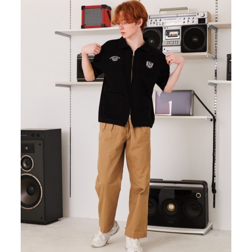 23S/S 預訂｜AMBLER Break Time Collar Zip-up T-shirts