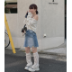 夏季預訂｜撕邊BLUSH牛仔A字短裙