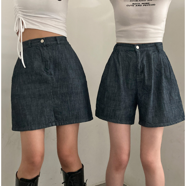 春季預訂|軟身4分牛仔短裙 (S-2XL) 春季預訂|軟身4分牛仔短裙 (S-2XL)