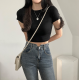 4月回饋優惠❤️現貨｜圓領彈性 CROP TEE 7色