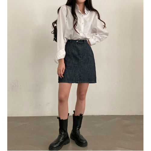 春季預訂｜軟身4分牛仔短裙 (S-2XL)