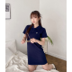春季預訂｜MUAHMUAH LOGO OPEN COLLAR HALF ONE-PIECE