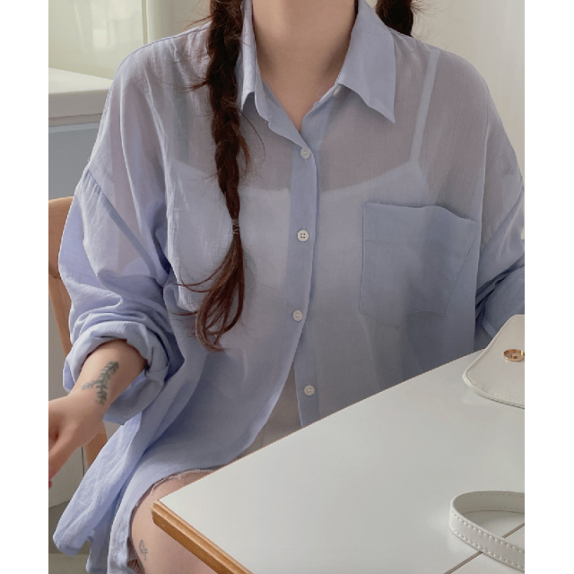 春季預訂｜透視口袋寬鬆恤衫