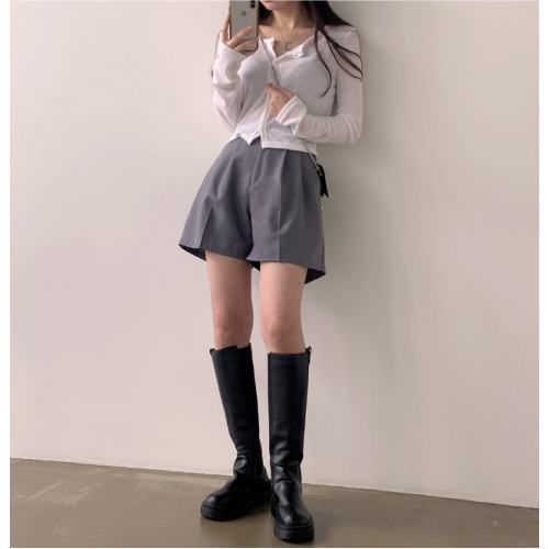 春季現貨｜雙打摺五分西裝短褲 (S - XL)