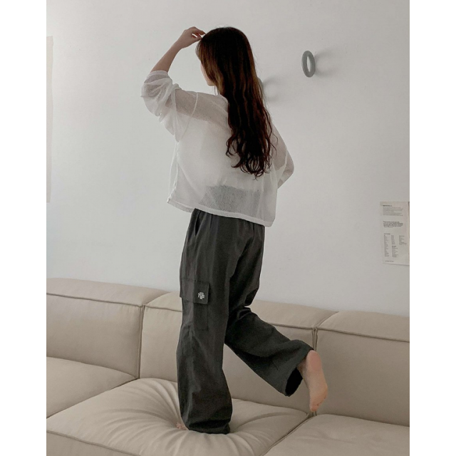 春季預訂|MUAHMUAH ONE POCKET CARGO WIDE BANDING PANTS 春季預訂|MUAHMUAH ONE POCKET CARGO WIDE BANDING PANTS