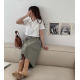 春季預訂|MUAHMUAH COLLAR CROP HALF T-SHIRT 春季預訂|MUAHMUAH COLLAR CROP HALF T-SHIRT