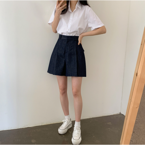 夏季預訂｜4分打摺牛仔短褲