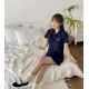春季預訂｜MUAHMUAH LOGO OPEN COLLAR HALF ONE-PIECE