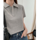 春季預訂|MUAHMUAH COLLAR CROP HALF T-SHIRT 春季預訂|MUAHMUAH COLLAR CROP HALF T-SHIRT
