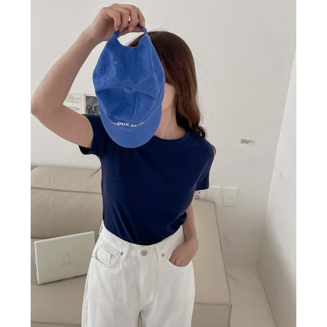 春季預訂｜MUAHMUAH REGULAR WAFFLE HALF T-SHIRT