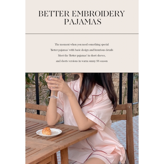 23S/S 預訂｜JUUNEEDU Better Embroidery Pajamas (5 COLOR)