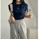 4月回饋優惠❤️現貨｜圓領彈性 CROP TEE 7色