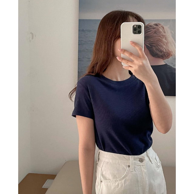春季預訂｜MUAHMUAH REGULAR WAFFLE HALF T-SHIRT